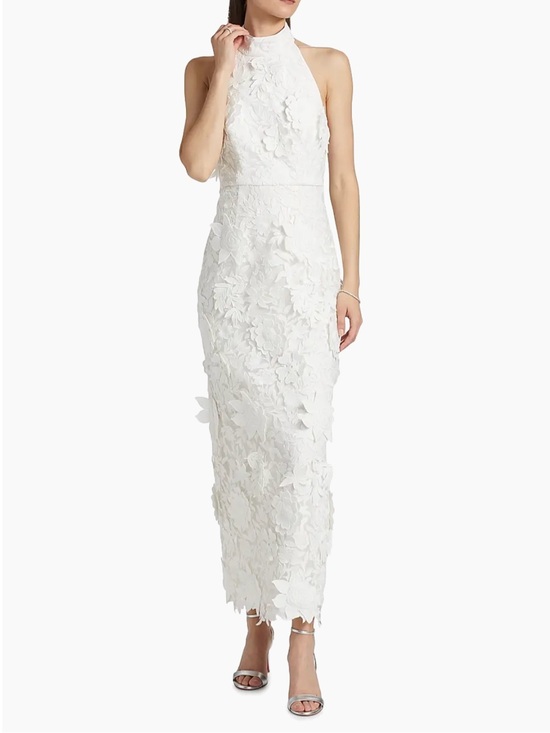 Milly Dresses & Skirts - Milly Sofia 3D Floral Lace Halter top Dress Women’s size 4
